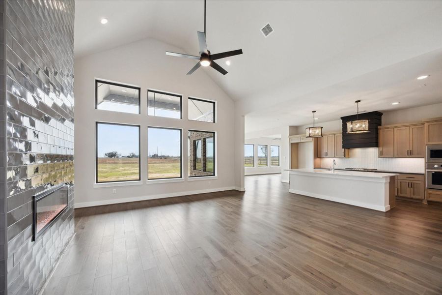 Living, Kitchen, and Dining Area