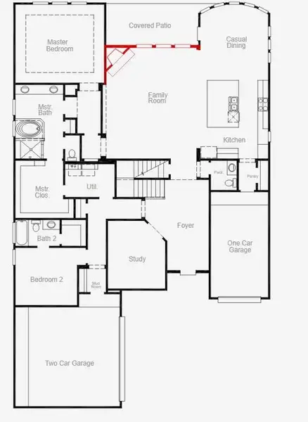 2D floor plan layout of this home in Painted Tree, McKinney, TX (Image 5). 2D floor plan layout of this home in Painted Tree, McKinney, TX (Image 5).