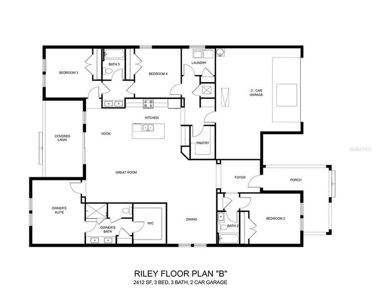 2D floor plan layout of this home in , Beverly Hills, FL (Image 3).