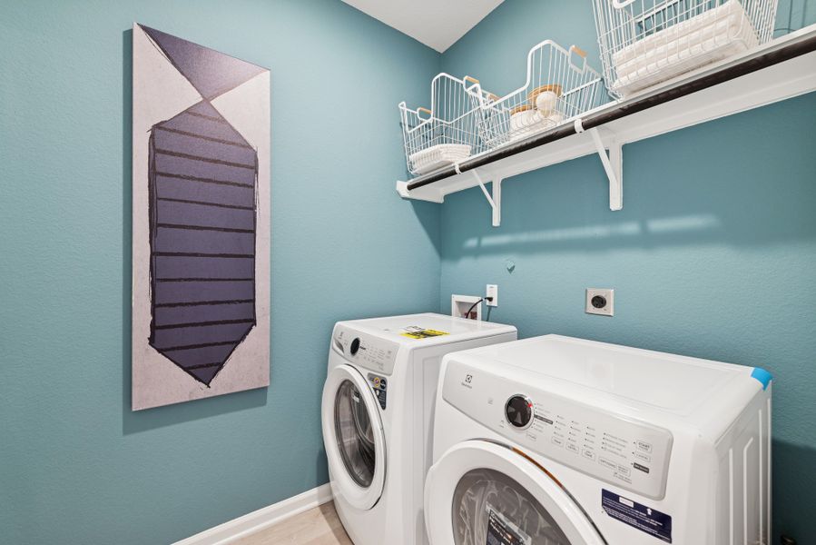The Princeton II- Utility Room. Staged model home shown for illustration only; actual features, colors, and upgrades may vary. The Princeton II- Utility Room. Staged model home shown for illustration only; actual features, colors, and upgrades may vary.