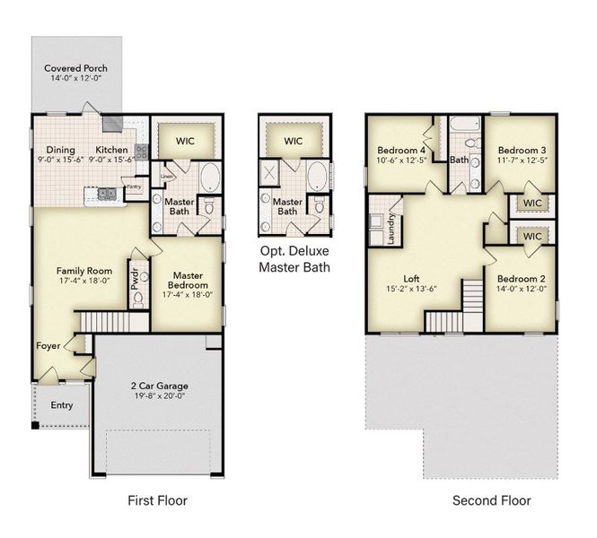 2D floor plan layout of this home in Allison Acres, Cantonment, FL (Image 3).