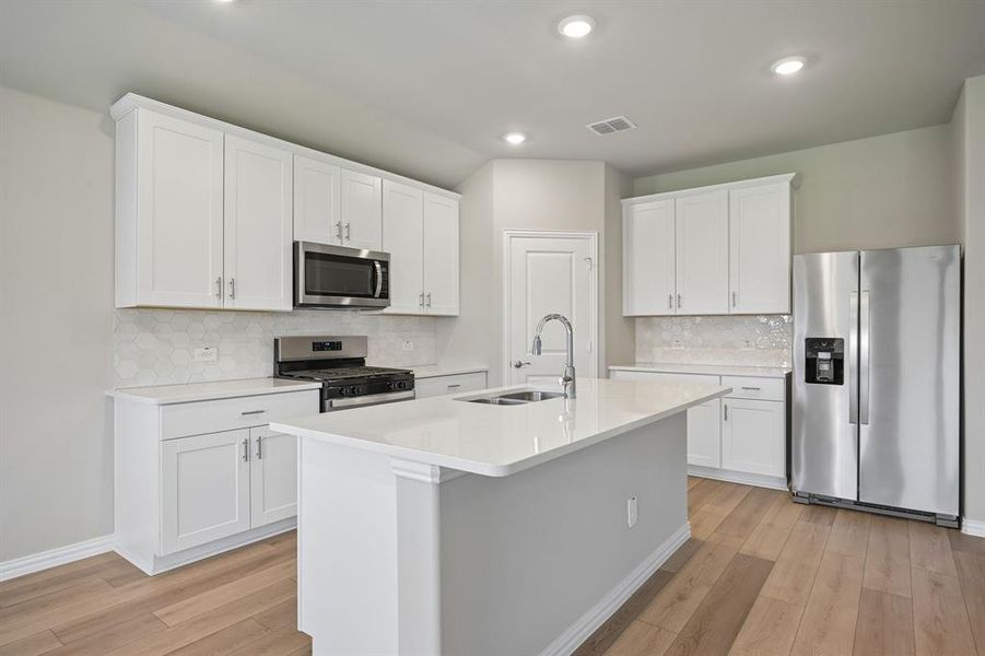 Furnished interior view inside a new home in Parks at Foster Crossing - Signature Series, Anna (Image 8). Furnished interior view inside a new home in Parks at Foster Crossing - Signature Series, Anna (Image 8).