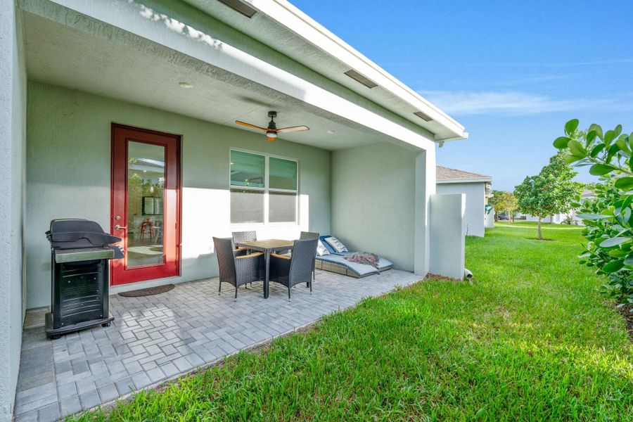 Exterior details and patio area of a home in Delray Trails: The Woods, Delray Beach (Image 3). Exterior details and patio area of a home in Delray Trails: The Woods, Delray Beach (Image 3).