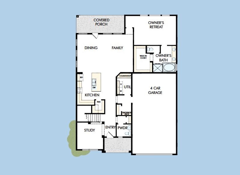 2D floor plan layout for the The Snapdragon by David Weekley Homes in Audubon – Vision Collection, Magnolia, TX (Image 3). 2D floor plan layout for the The Snapdragon by David Weekley Homes in Audubon – Vision Collection, Magnolia, TX (Image 3).