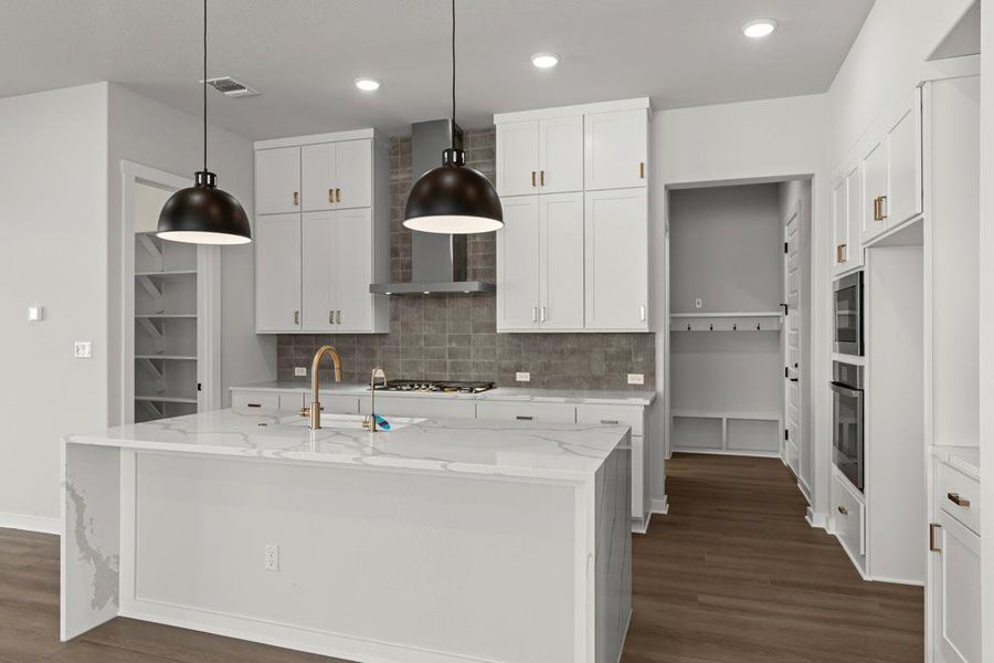 Furnished interior view inside a new home in Lariat, Liberty Hill (Image 5). Furnished interior view inside a new home in Lariat, Liberty Hill (Image 5).