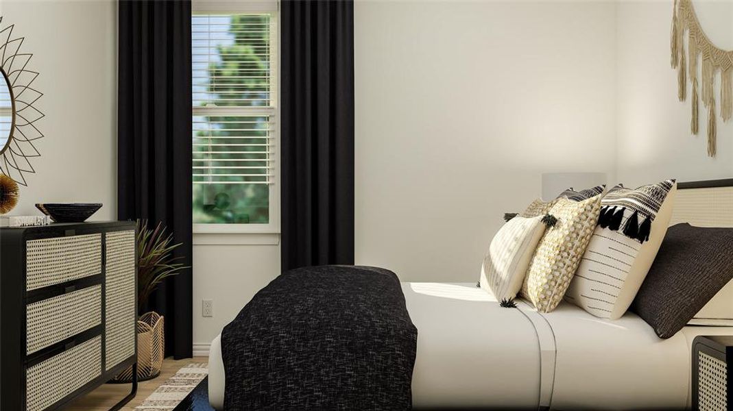 Bedroom featuring light hardwood / wood-style flooring