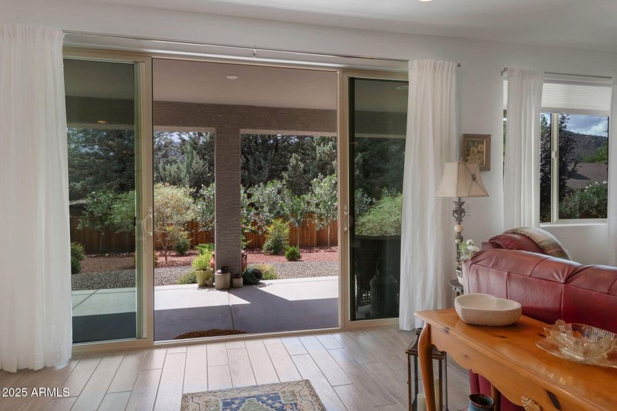 Sliding doors to back patio
