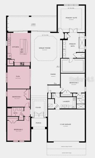 2D floor plan layout of this home in Esplanade at Skye Ranch, Sarasota, FL (Image 2). 2D floor plan layout of this home in Esplanade at Skye Ranch, Sarasota, FL (Image 2).