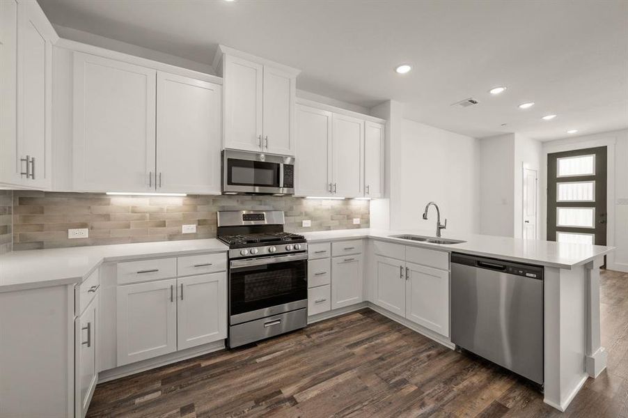 With the kitchen open to the dining and family rooms, the chef in the family will never be left out of the party!