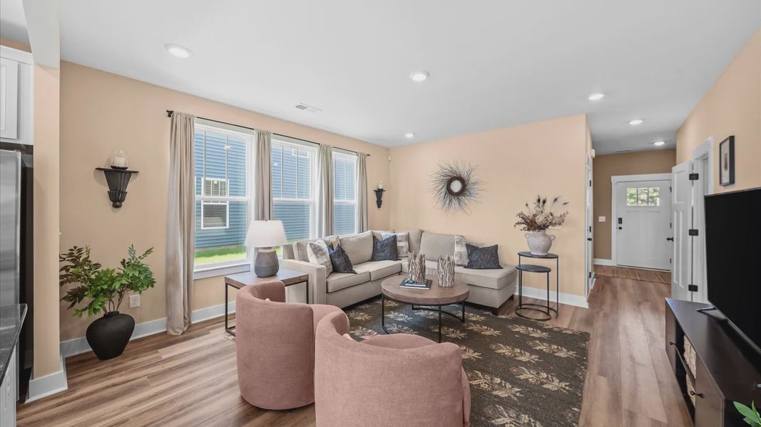 Furnished interior view inside a new home in Gresham Station, Simpsonville (Image 5). Furnished interior view inside a new home in Gresham Station, Simpsonville (Image 5).