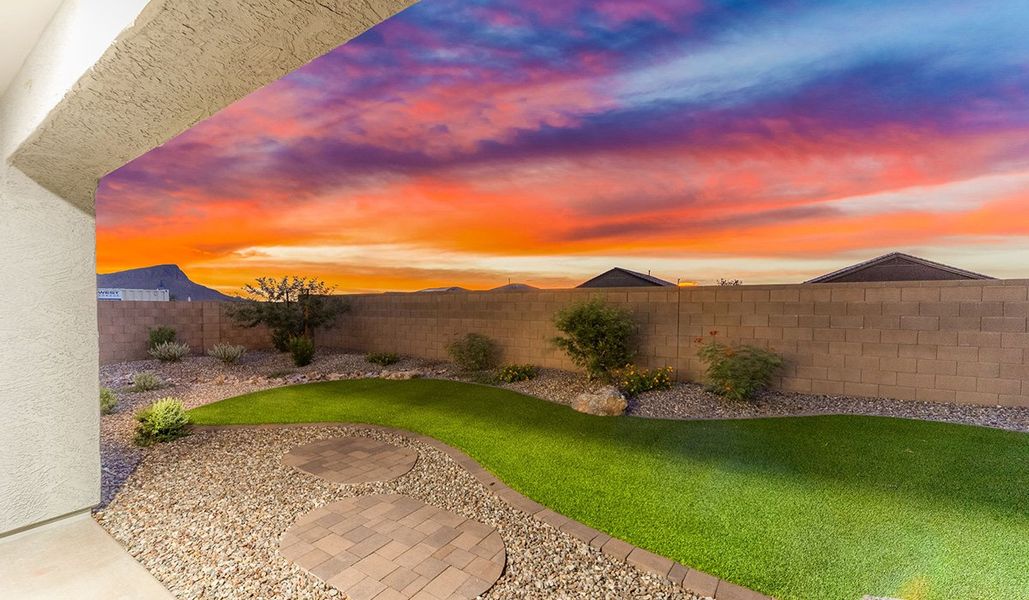 Exterior details and patio area of a home in Saguaro Bloom, Marana (Image 23).
