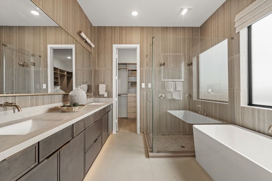 Furnished interior view inside a new home in Legacy Prairie at Katy Court 60', Katy (Image 16).