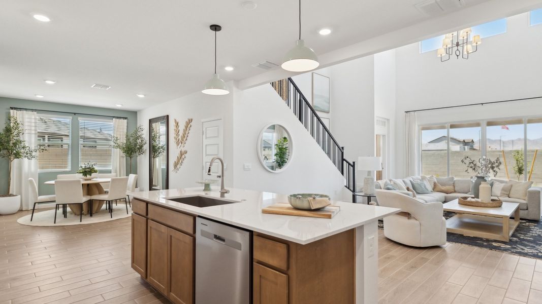 Furnished interior view inside a new home in Apache Farms, Buckeye (Image 11). Furnished interior view inside a new home in Apache Farms, Buckeye (Image 11).