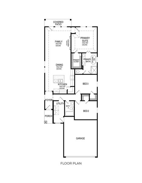 2D floor plan layout for the Grant F by First Texas Homes in Tabor Ranch, Denton, TX (Image 4).