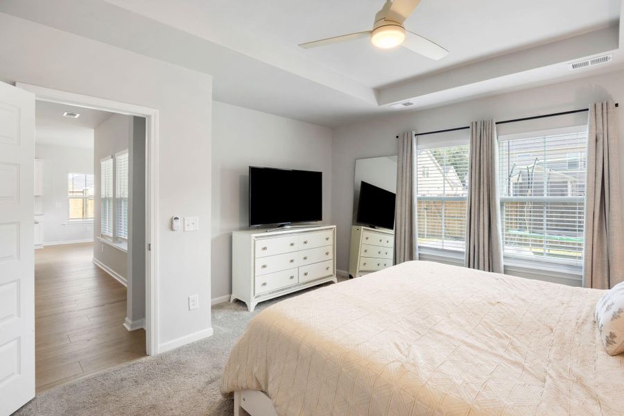 Furnished interior view inside a new home in Sweetgrass at Summers Corner: Arbor Collection, Summerville (Image 32). Furnished interior view inside a new home in Sweetgrass at Summers Corner: Arbor Collection, Summerville (Image 32).
