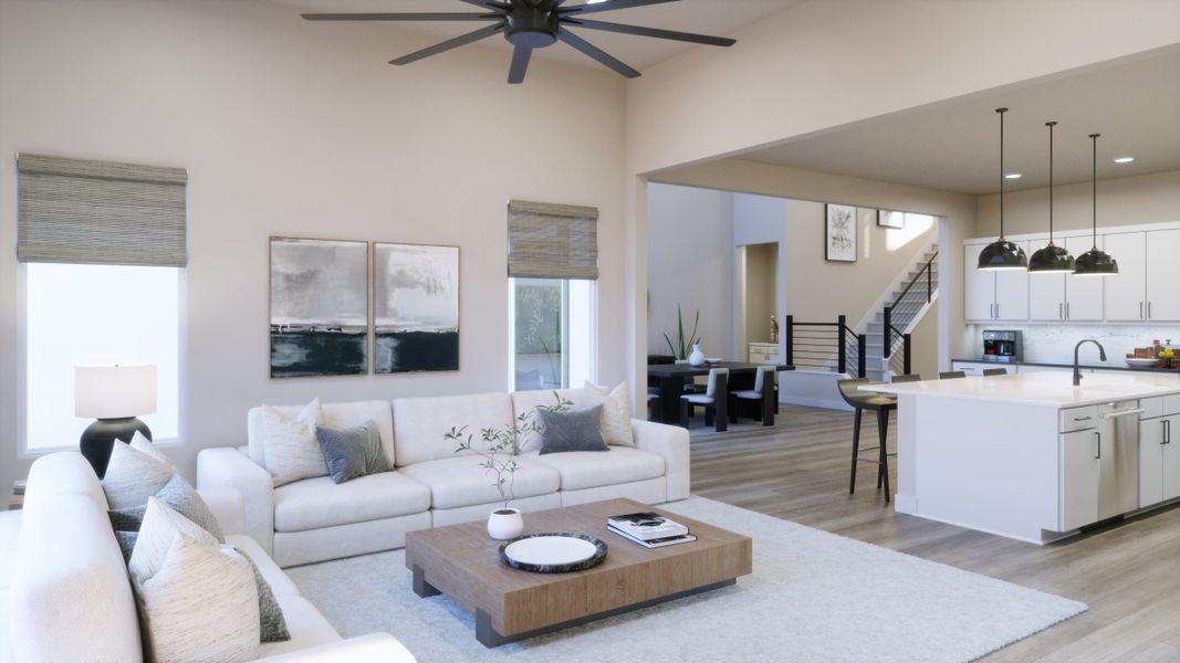 Representative furnished interior of a home built from the 5054 by Risewell Homes in Freedom at Anthem, Kyle (Image 7).