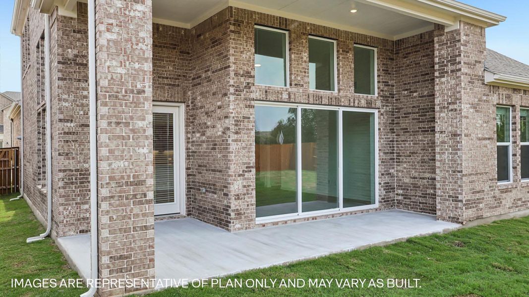 Exterior details and patio area of a home in The Enclave at Bar W Ranch, Leander (Image 4). Exterior details and patio area of a home in The Enclave at Bar W Ranch, Leander (Image 4).