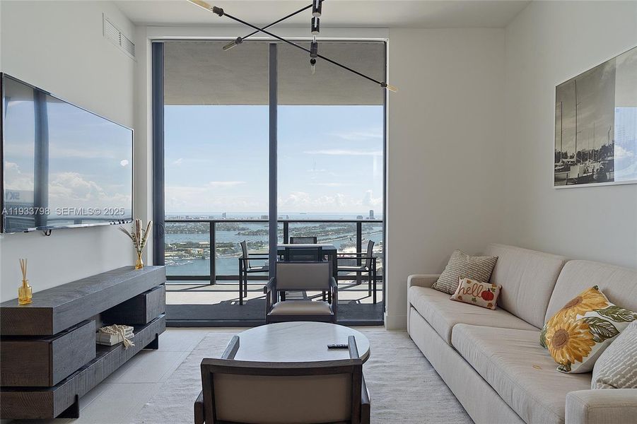 Furnished interior view inside a new home in , Miami (Image 15).
