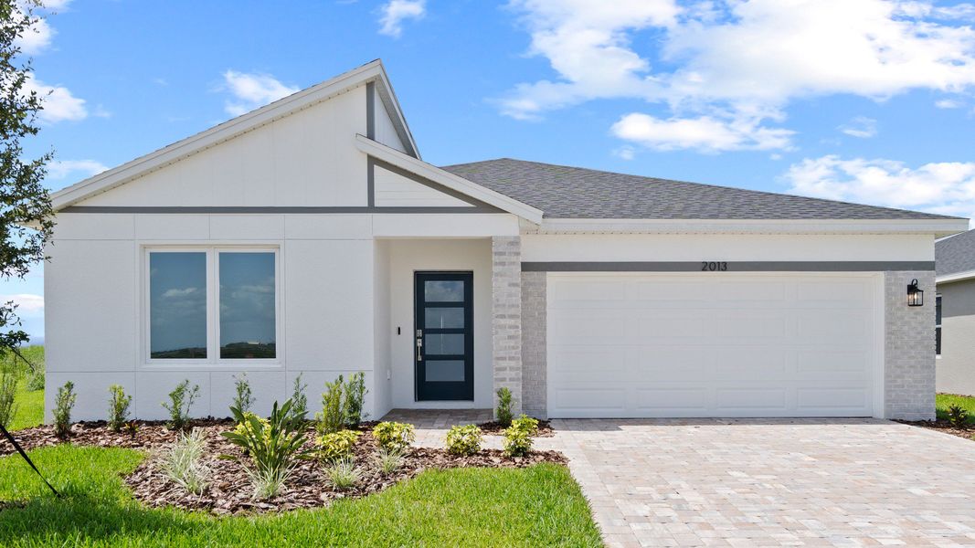 Atwood Modern Elevation at Hamilton Bluff by DRB Homes in Haines City, FL.