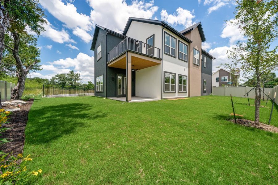 A generous backyard provides ample green space for outdoor activities and entertaining. A generous backyard provides ample green space for outdoor activities and entertaining.