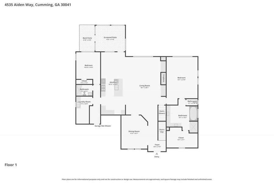 2D floor plan layout of this home in Arden on Lanier, Cumming, GA (Image 26).
