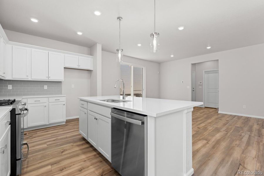 Furnished interior view inside a new home in The Villas Collection at Sterling Ranch, Littleton (Image 6).