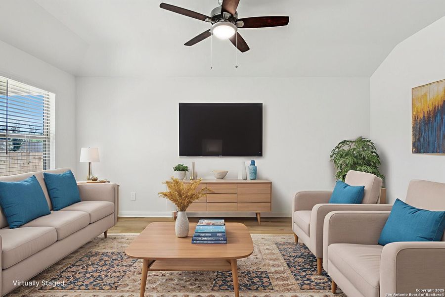 Furnished interior view inside a new home in Royal Crest, San Antonio (Image 7). Furnished interior view inside a new home in Royal Crest, San Antonio (Image 7).