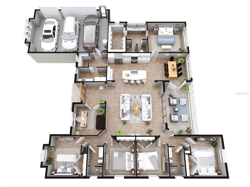 Rendering of floorplan as priced