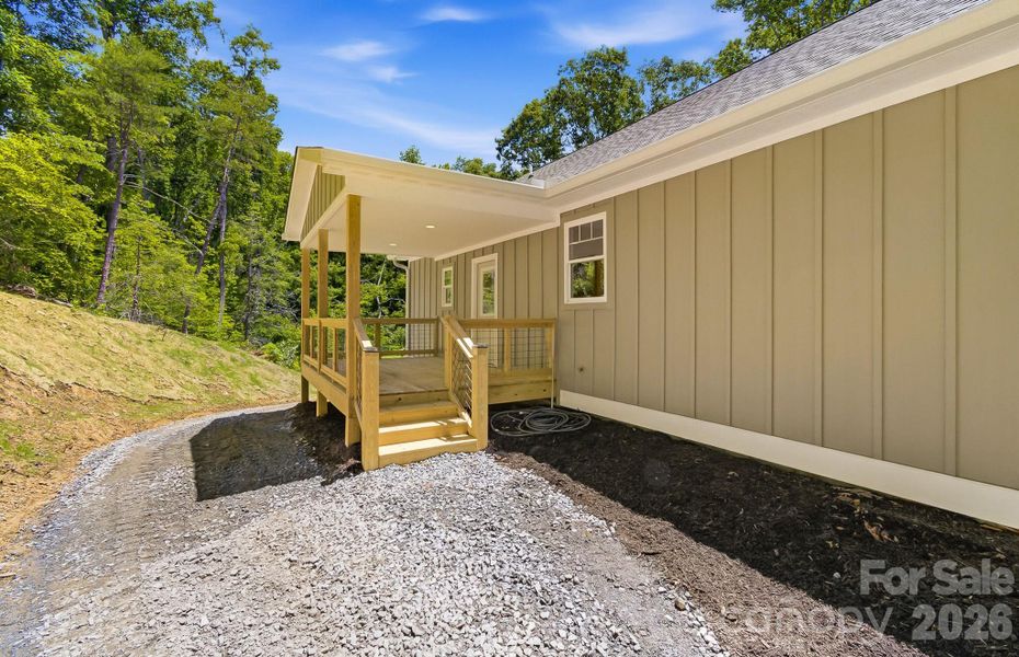Exterior details and patio area of a home in , Asheville (Image 24). Exterior details and patio area of a home in , Asheville (Image 24).
