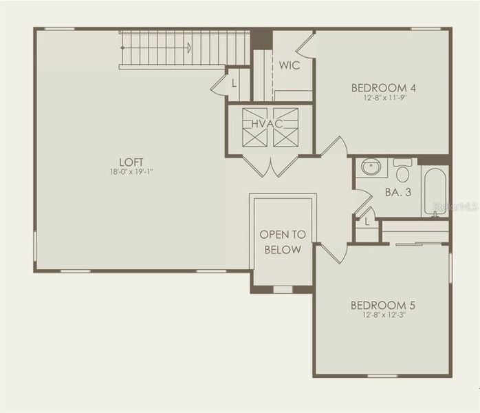 2D floor plan layout of this home in Winter Grove, Winter Garden, FL (Image 4).