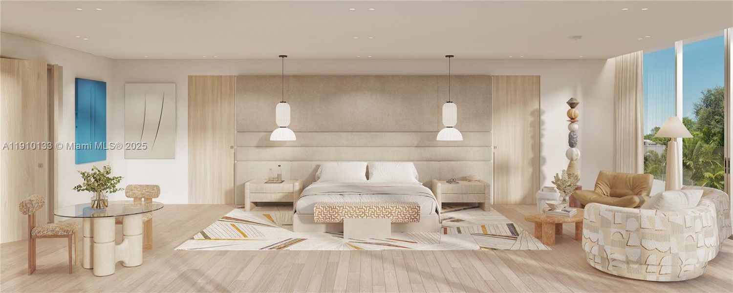 Furnished interior view inside a new home in , Miami (Image 16). Furnished interior view inside a new home in , Miami (Image 16).