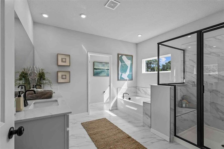 Furnished interior view inside a new home in The Cypress Series at Reserve East, Flagler Beach (Image 33).