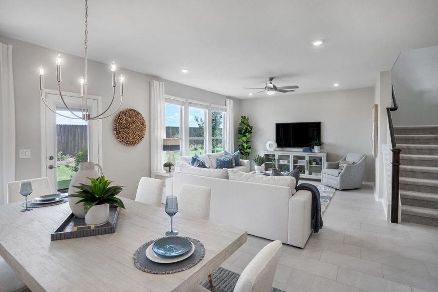 Representative furnished interior of a home built from the 2458 Modeled by KB Home in Stoney Chase, Del Valle (Image 9).