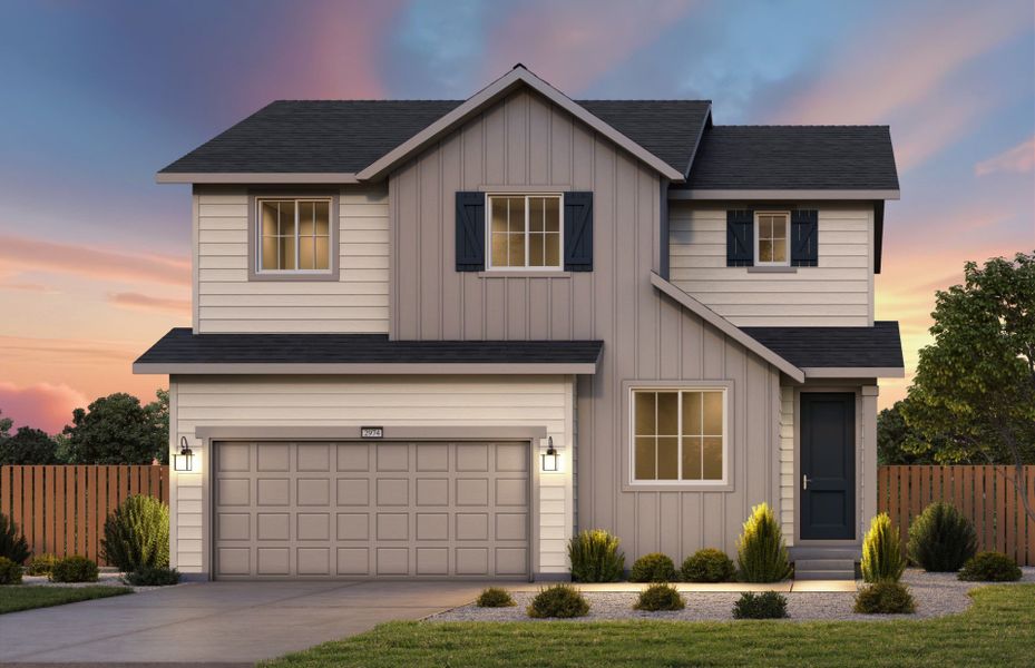 Representative exterior photo of a completed home built from the Topaz by Pulte Homes in Wolf Creek Run West, Strasburg, CO (Image 10).