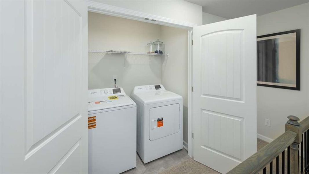 Furnished interior view inside a new home in Townes at Asbury, Hapeville (Image 10).