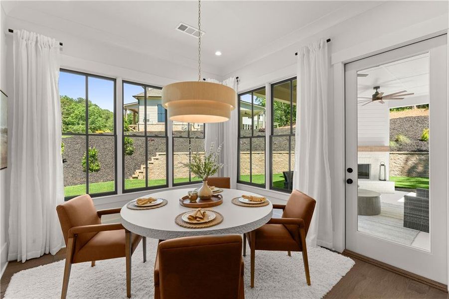 Furnished interior in a model home at Woodford in Marietta (Image 4).