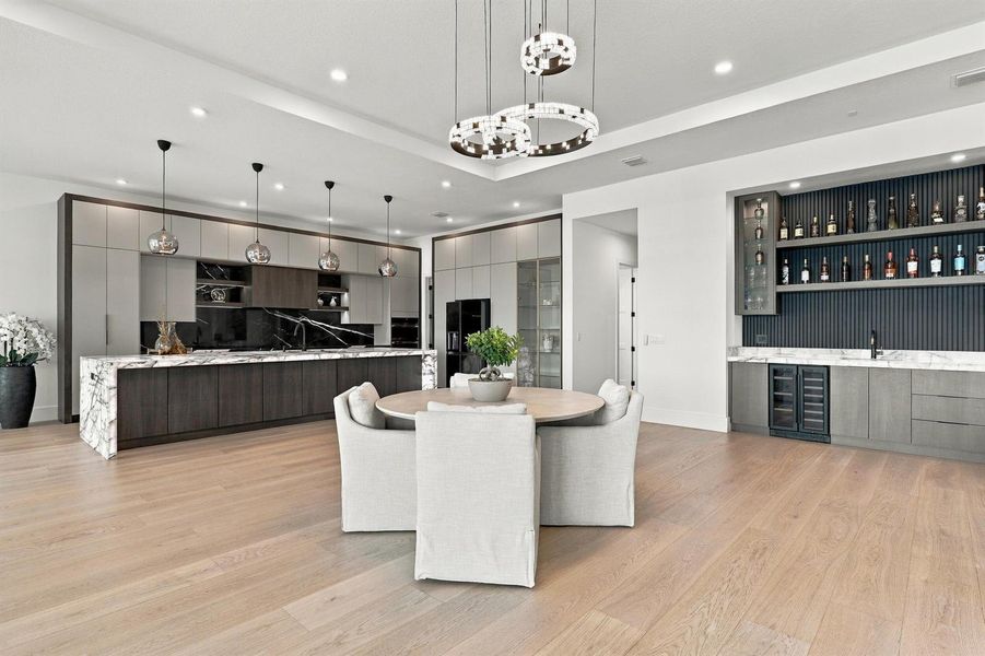 Open Kitchen, Dining and Wet Bar Open Kitchen, Dining and Wet Bar