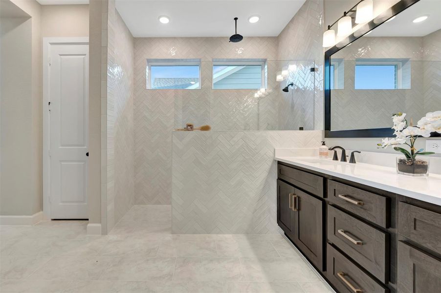 Furnished interior view inside a new home in Grange 45' Homesites, Katy (Image 19).