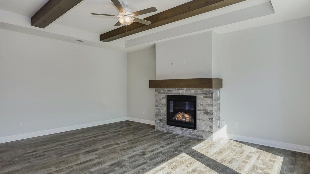 Representative unfurnished interior of a home built from the Portico Tandem Garage by Perfection Builders in The Courtyards at The Heritage, Andover (Image 15).