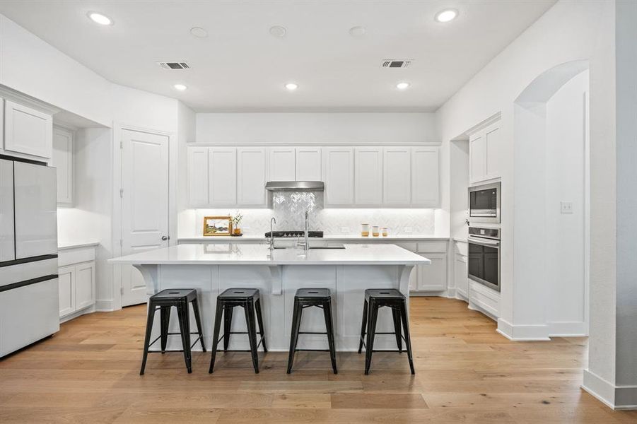 Furnished interior view inside a new home in Thompson Farms: 50ft. lots, Van Alstyne (Image 27).