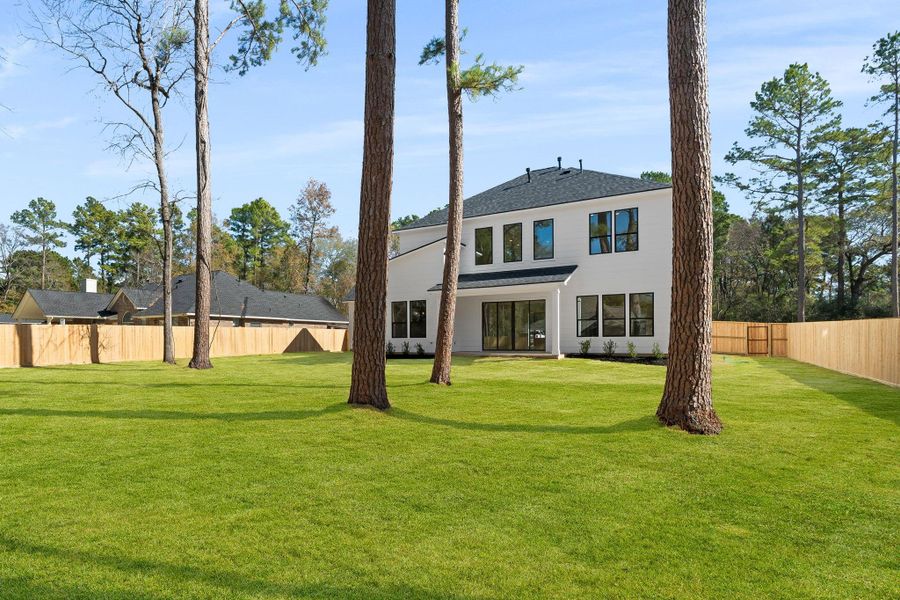 Exterior details and patio area of a home in , Magnolia (Image 4). Exterior details and patio area of a home in , Magnolia (Image 4).