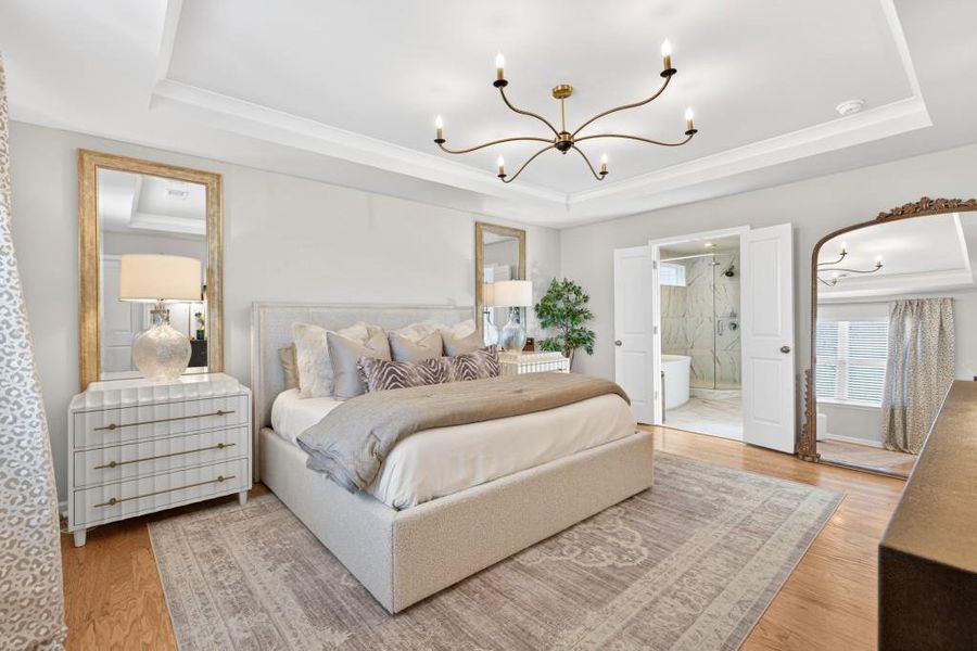 Furnished interior view inside a new home in Reunion, Flowery Branch (Image 15).