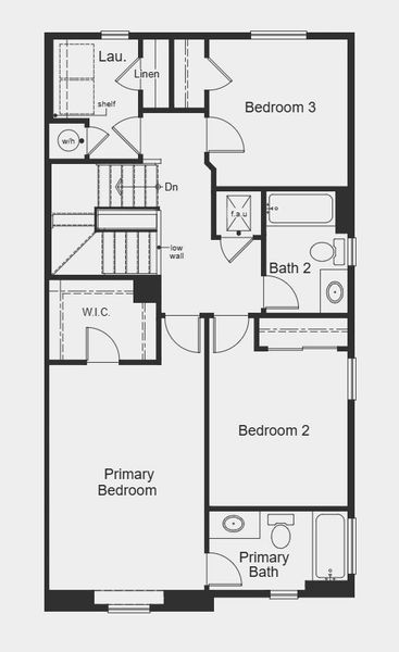 2D floor plan layout for the Plan 1469 by KB Home in The Nest Villas at Canyon Creek, Erie, CO (Image 6).