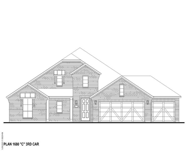 Plan 1680 Elevation C (3C) Plan 1680 Elevation C (3C)
