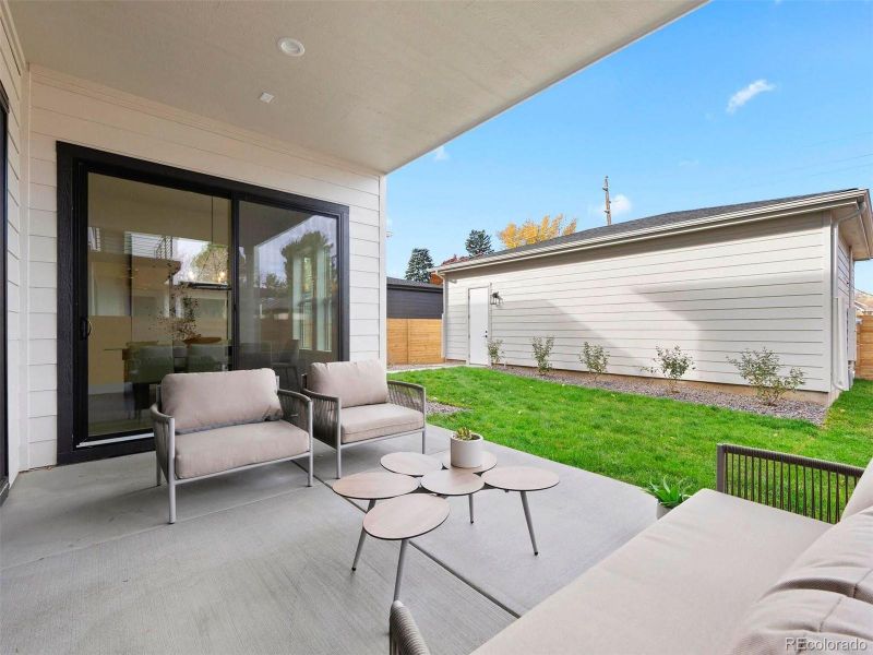 Exterior details and patio area of a home in , Denver (Image 3).
