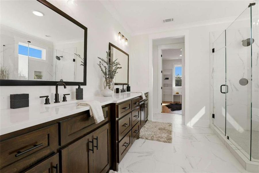 Furnished interior view inside a new home in , Newnan (Image 46).