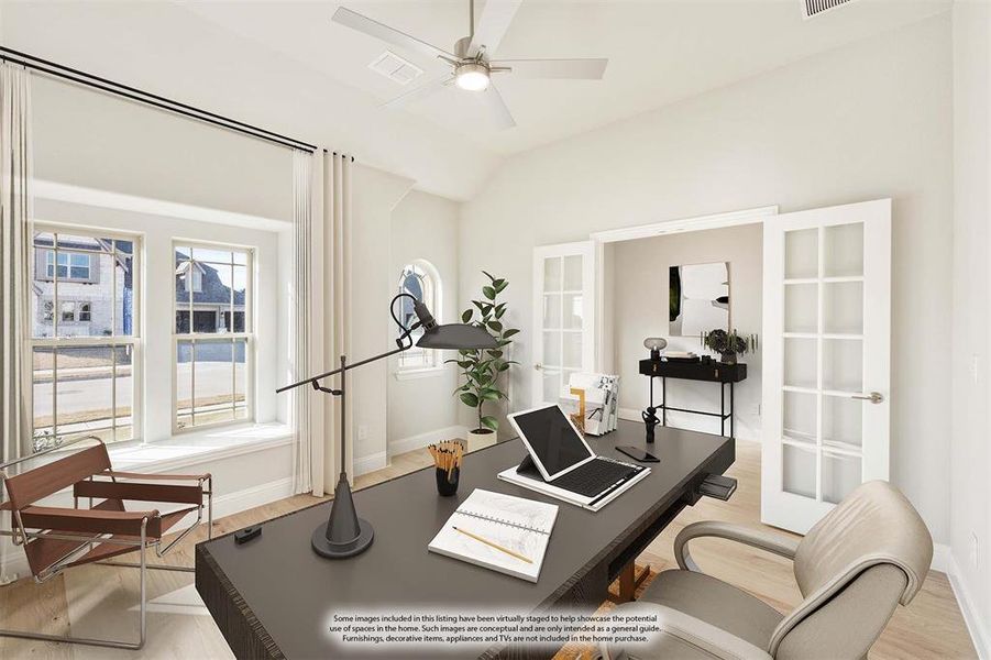 Furnished interior view inside a new home in Sunrise at Garden Valley, Waxahachie (Image 13).