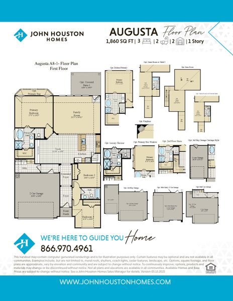 2D floor plan layout for the Augusta by John Houston Homes in Vista Point, Grandview, TX (Image 3). 2D floor plan layout for the Augusta by John Houston Homes in Vista Point, Grandview, TX (Image 3).