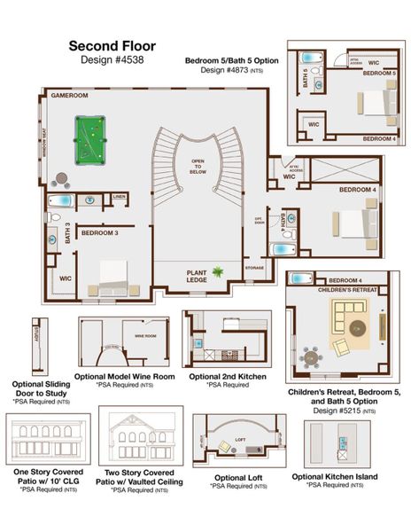 2D floor plan layout of this home in Park Place, Prosper, TX (Image 3).