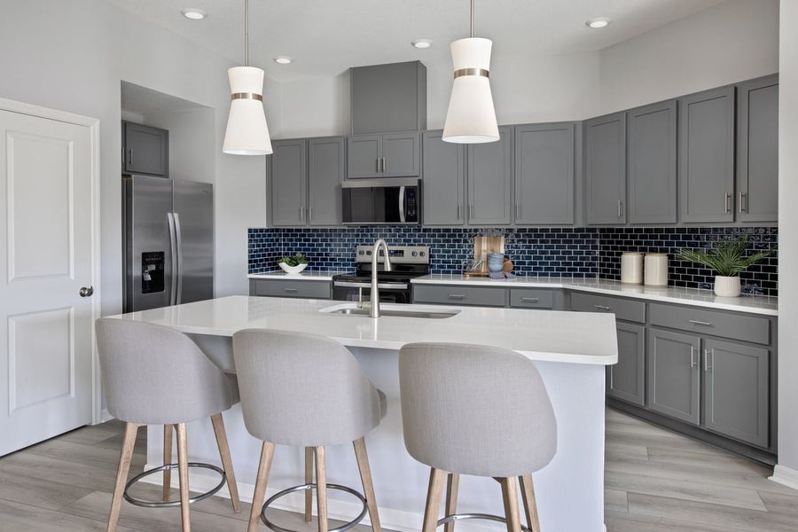 Representative furnished interior of a home built from the Plan 1989 Modeled by KB Home in The Preserve at Legends Pointe II, Hudson (Image 5).